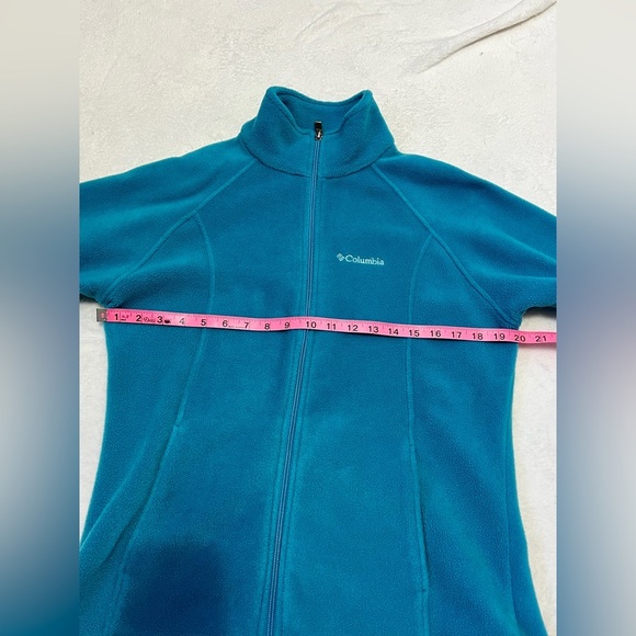 Columbia Turquoise Fleece Full Zip Jacket - Medium - Picture 9 of 9